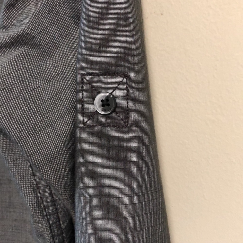 PD&C Men’s Button down Shirt Top SZ M Gray - Picture 6 of 8